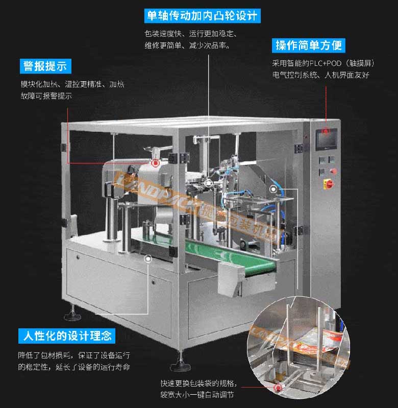 鹵蛋、麻辣小魚仔真空包裝機特點
